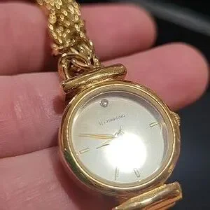NEW Technibond 18k Gold Over Sterling Ladies Diamond Quartz Wrist Watch Technibond | Accessories | New Technibond 8k Gold Over  main image 4